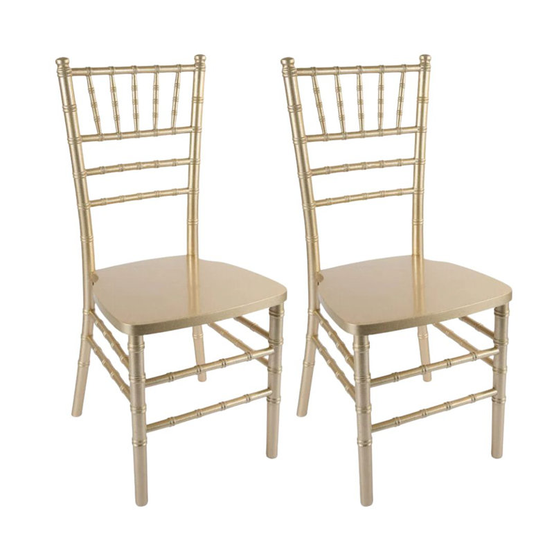 ToughWood Chiavari Chair, 2 Chair Bundle by Chivari, 2, Sparkling Gold Champagne