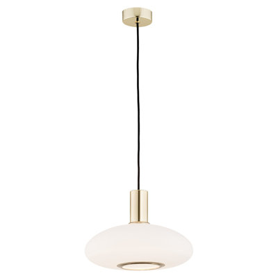 Gourley 1 - Light White/Gold Single Pendant
