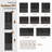71''H Glass Door Storage Bookcase with Adjustable Shelves and Large Drawers Black-1747685657
