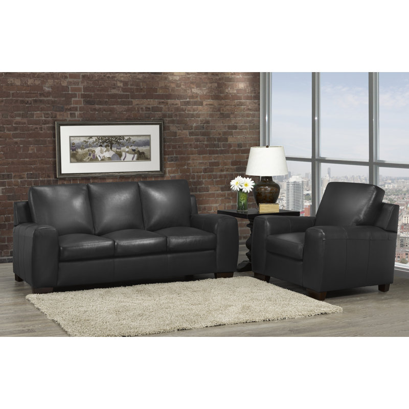 Ensemble de salon configurable en cuir Lynsey