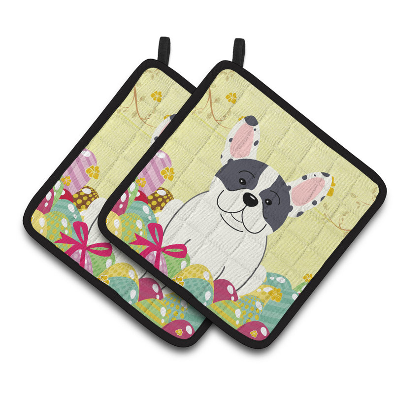 Cuisinier poignée piedbald french bouledogue de pâques caroline