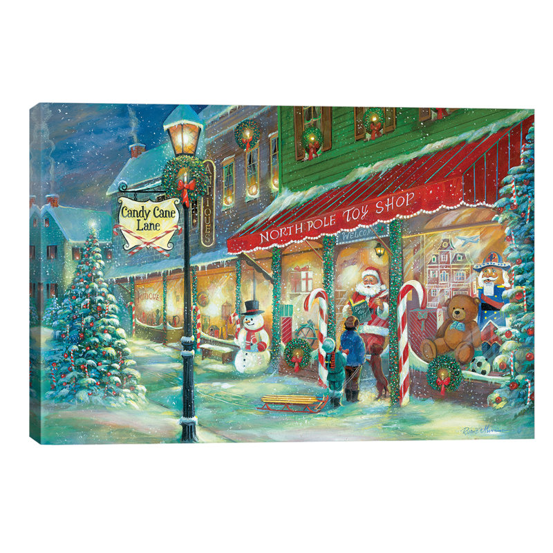 Candy Cane Lane by Ruane Manning - Wrapped Canvas Print, 66.04 cm H x 45.72 cm W x 1.91 cm D