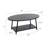 Gateshead Jamestown Oval Coffee Table with Storage Shelf Wood Grain and Metal-673337453