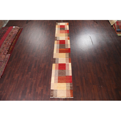 Handmade Gabbeh Oriental Runner Rug 3x14