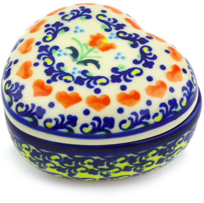Circle Of Hearts Stoneware Jar
