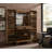 American Heritage Braxton Bar Cabinet – Solid Wood with Wine Storage, Mirror, Stemware Holders & Drawers