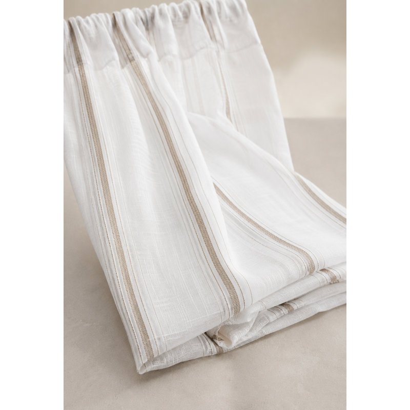 Panneau de rideau simple semi-diaphane avec passe-tringle Agamenn, 54 po x 84 po