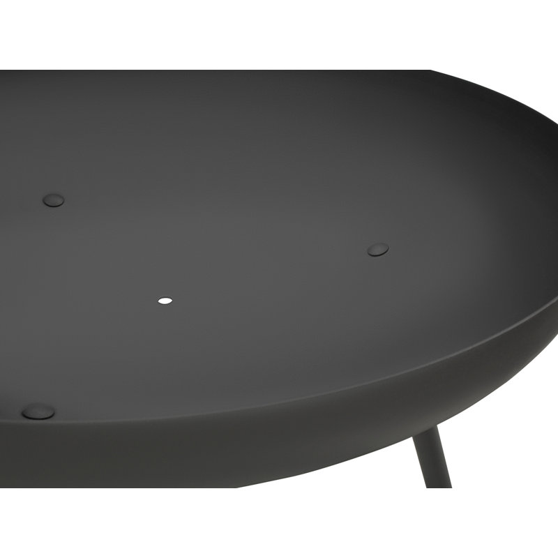 Round Steel Smokeless Fire Pit, 44cm H x 75cm W x 75cm D