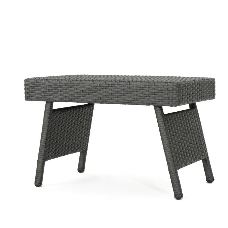 Table d'appoint en rotin, Gris foncé