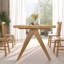 Ensemble de table à manger moderne et simple en bois massif.-106566117