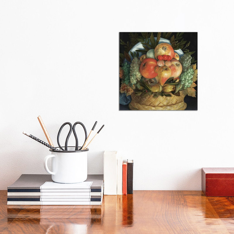 Reversible Anthropomorphic Portrait Of A Man Composed Of Fruit by Giuseppe Arcimboldo - Painting on Canvas, Wrapped Canvas