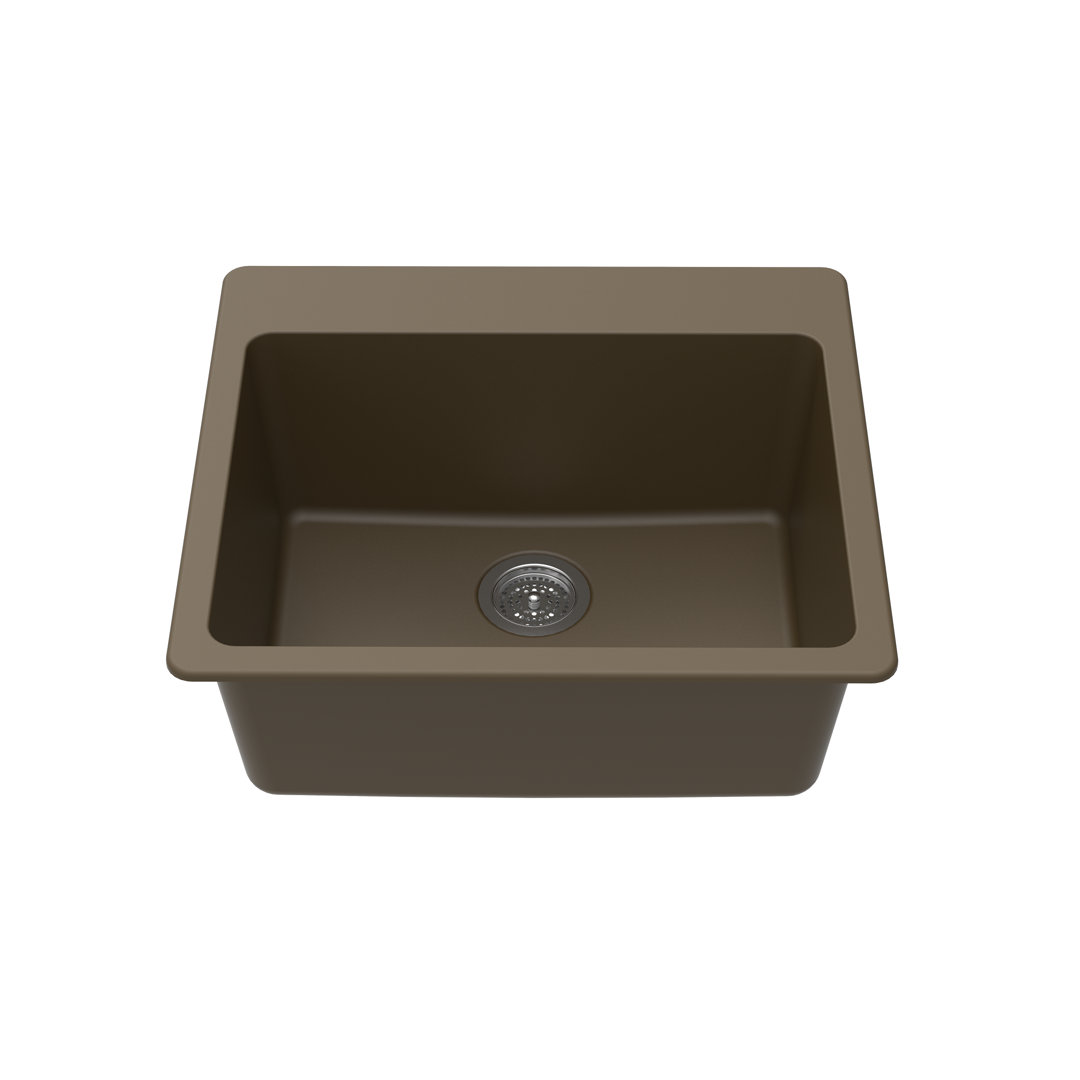 Granite 25" L x 22" W Dual Mount Kitchen Sink Winpro