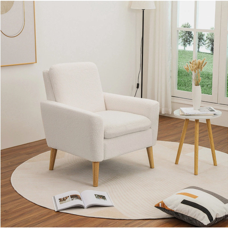Fauteuil d'appoint rembourré Cristyle, Ourson blanc
