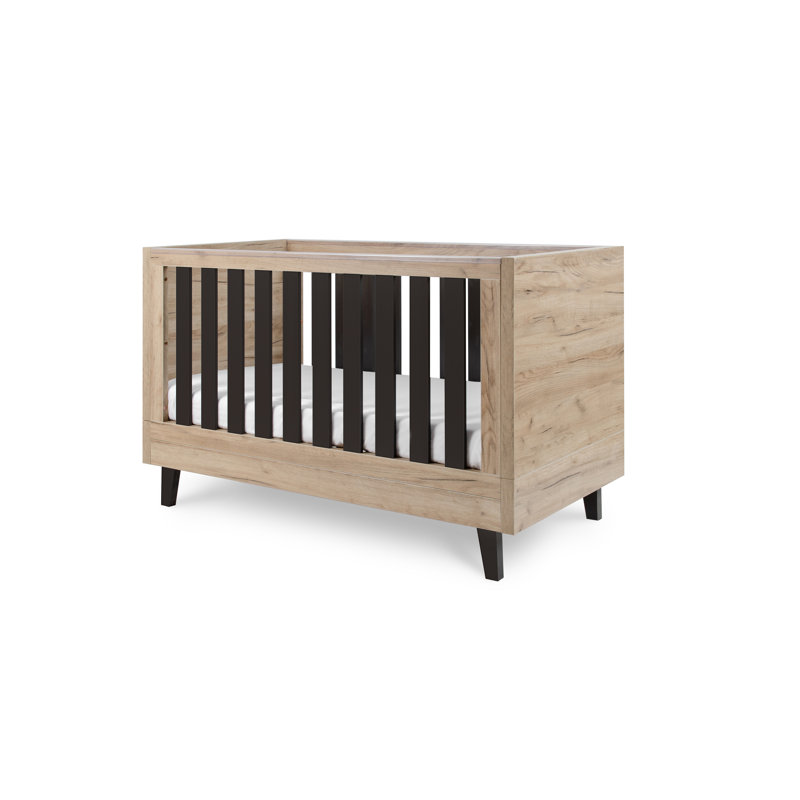 Tutti Bambini Como Cot Bed, Distressed Oak/Slate Grey