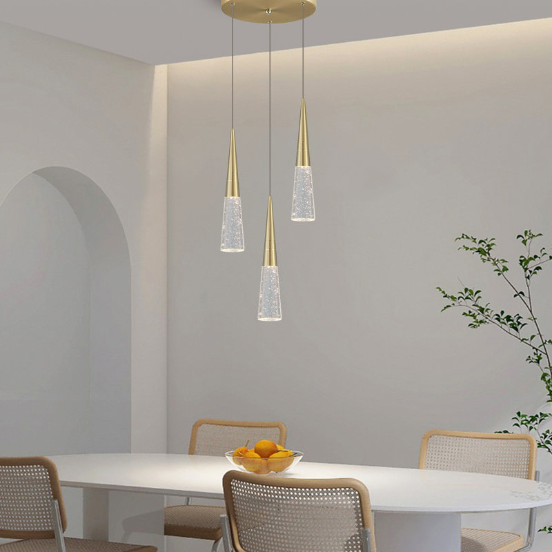 Jasamine 3 - Light LED Cluster Pendant, Brushed Brass
