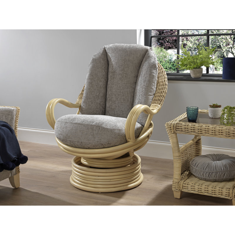 Wicker Rocking Chair, Grey