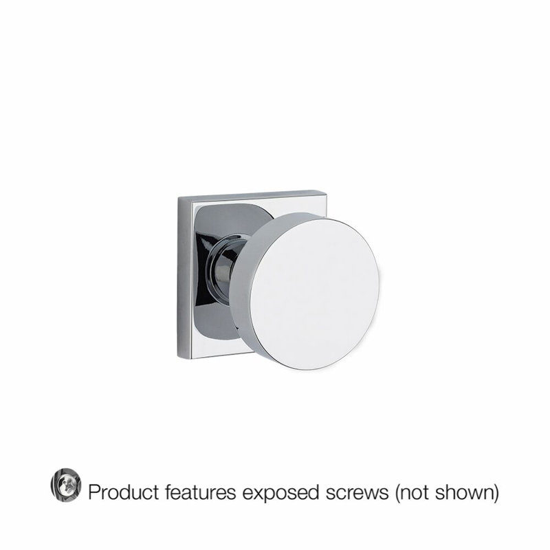 Contemporary Single Dummy Door Knob, Bright Chrome