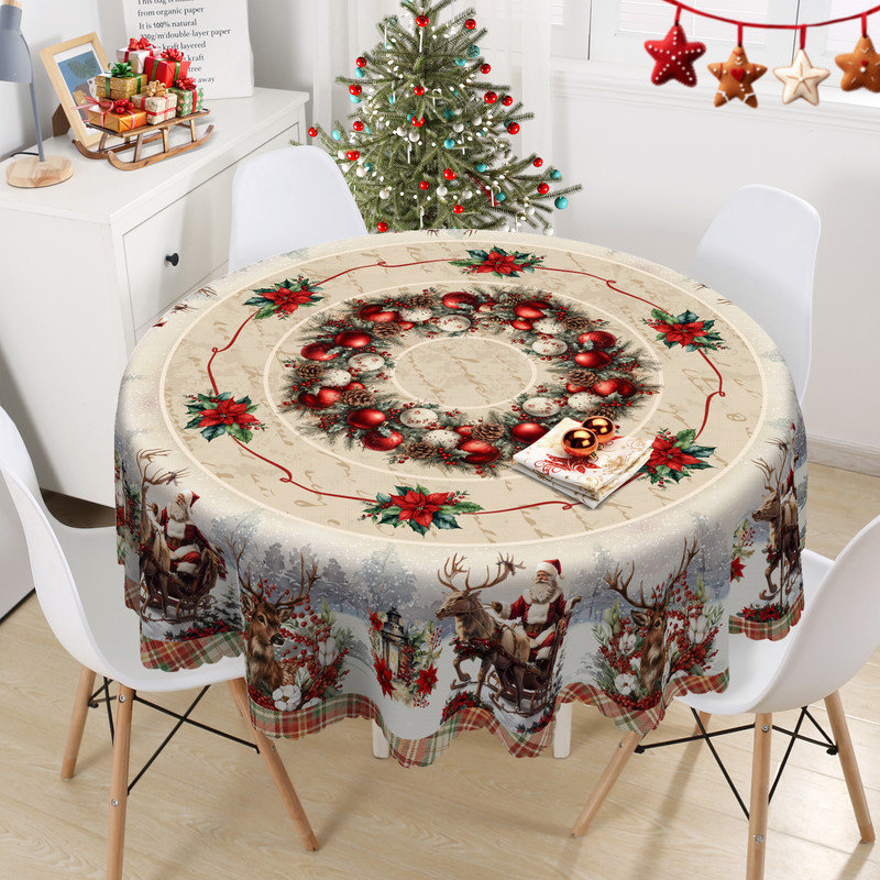 Nappe lavable en polyester de Noël