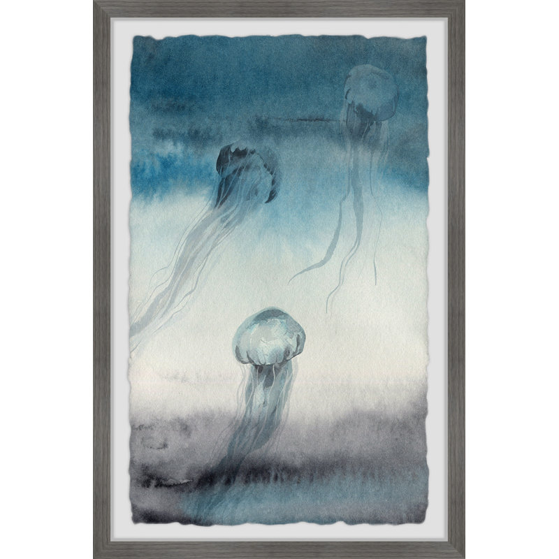 Jellyfish Gather - Single Picture Frame Print, 91cm H x 61cm W x 3.81cm D