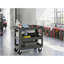 Chariot utilitaire roulant à 3 couches avec roues, supporte 600 lb, capacité robuste pour les espaces de rangement de garage et la cuisine, pour une utilisation intérieure et extérieure, chariot à outils durable