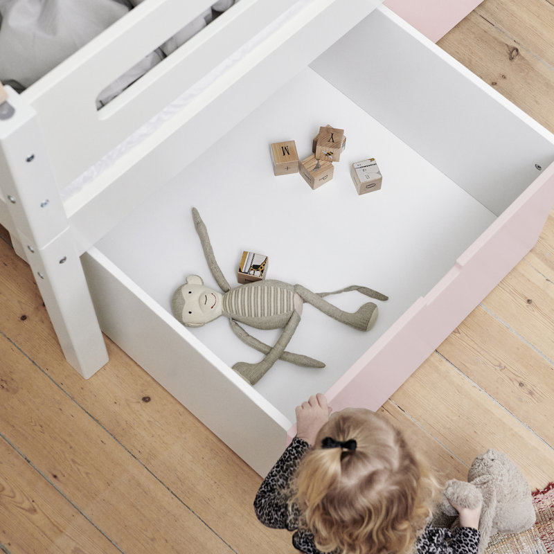 Glendive Underbed Storage Drawers, Light Pink