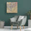 Art mural sur toile tendue - "Reflection garden IV" de June Erica Vess pour décoration de salon, de chambre à coucher ou de bureau - 35 x 35