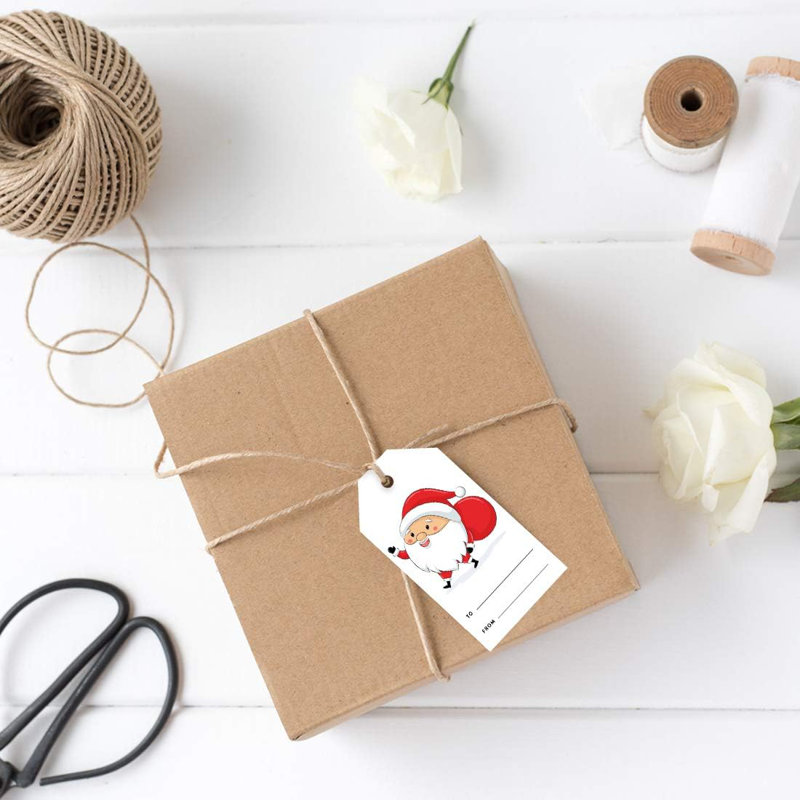  Paquet de 60 étiquettes de cadeau de Noël «Merry Christmas»