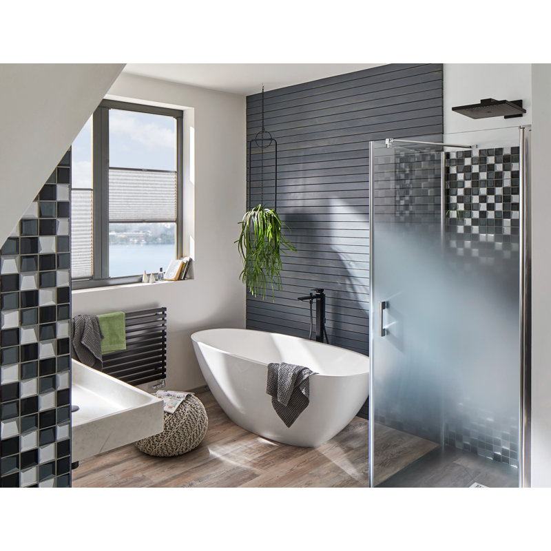 Pomme de douche Raindance E 300 à 1 jet hansgrohe, Noir mat, 2,5 gallons par minute