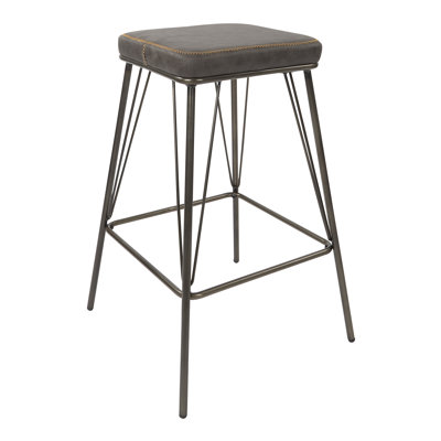 Mellinger Upholstered Counter Stool with Metal Frame
