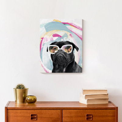 " Kaleidoscope Pug 5 " Painting Print
