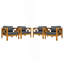Fauteuil club d'extérieur en bois d'acacia avec coussins (ensemble de 4), ensemble de conversation, convient aux rassemblements extérieurs, finition teck-1038522667