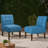 Morden Armless Accent Slipper Chair Set Of 2, With Pin Decor-11710864