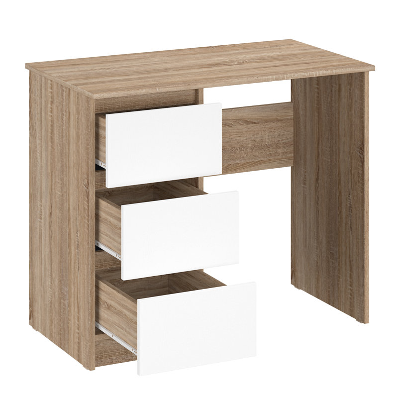 Computer Desk, Sonoma Oak/White