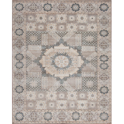 Egyptian Wool Oriental Area Rug in Beige