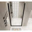 Porte de douche pivotante 34 po x 72 po, cadre en aluminium noir mat
