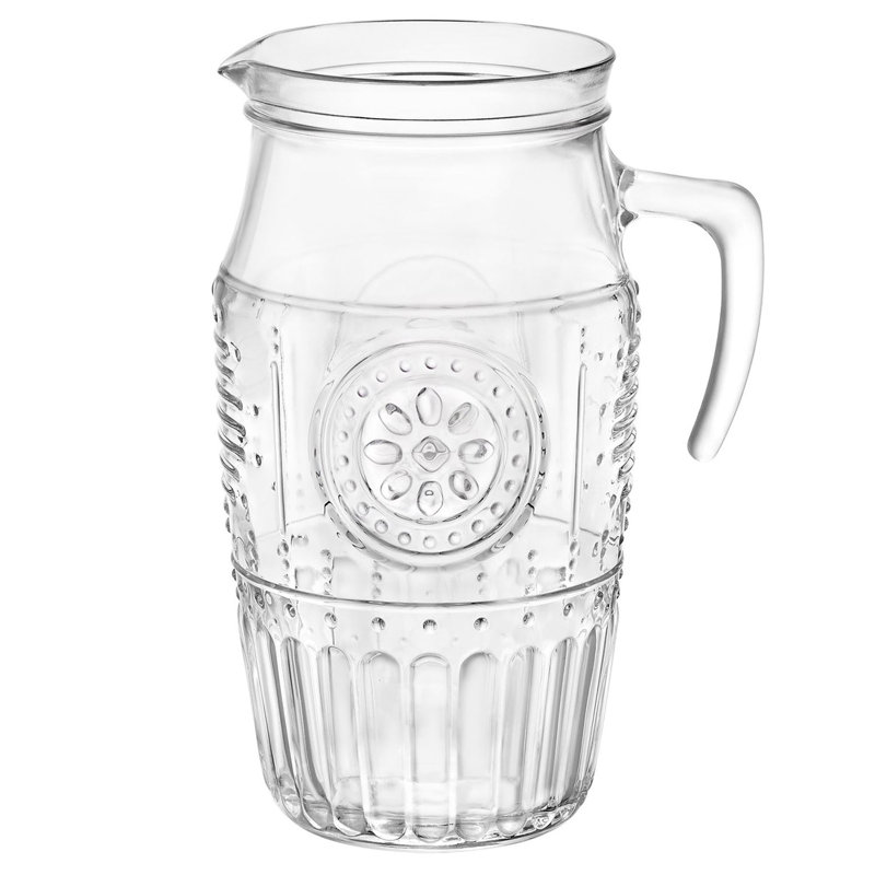 Romantic Glass Water Jug - 1.8 Litre - Clear