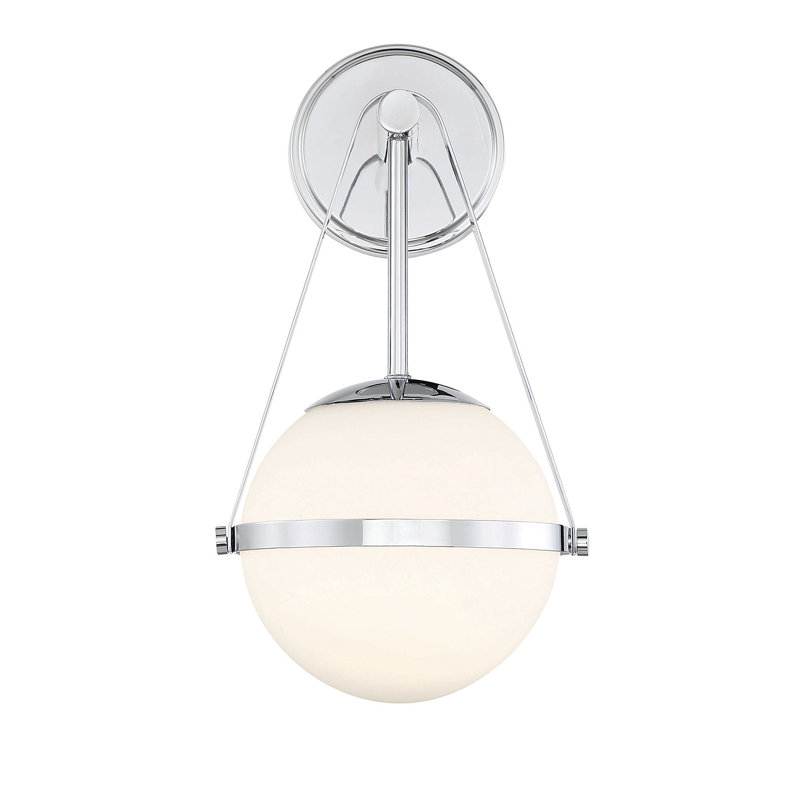 Ayyan 1-Light Wall Sconce in Chrome, Chrome