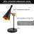 Modern Bedside Swing Arm Metal Table Lamp, Black