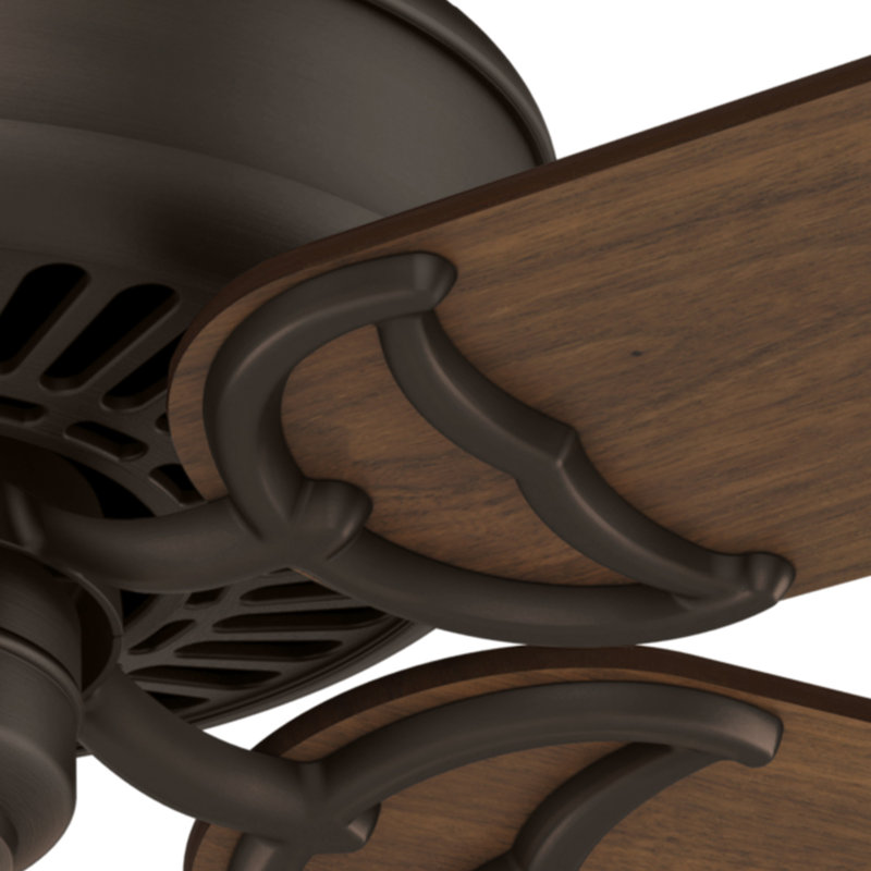 54" Panama 5 - Blade Standard Ceiling Fan with Wall Control, Brushed Cocoa