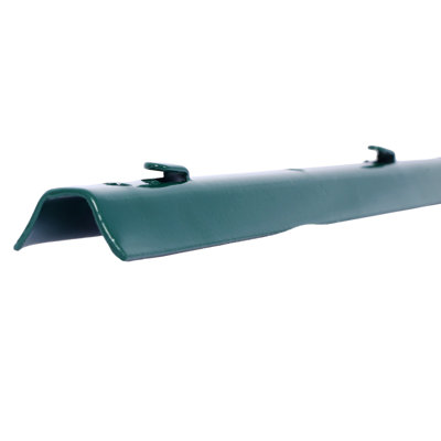 Poteaux de clôture, 1,2 m, acier, paquet de 10, poteaux robustes en U, verts, résistants aux intempéries avec revêtement en poudre.