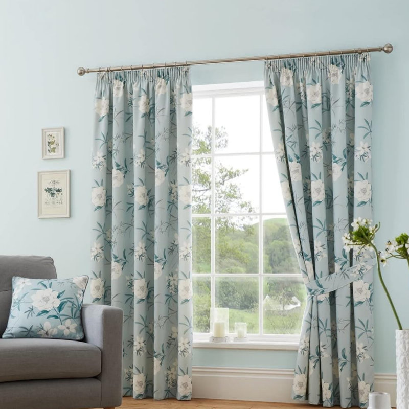100% Cotton Room Darkening Curtain Panel Pair