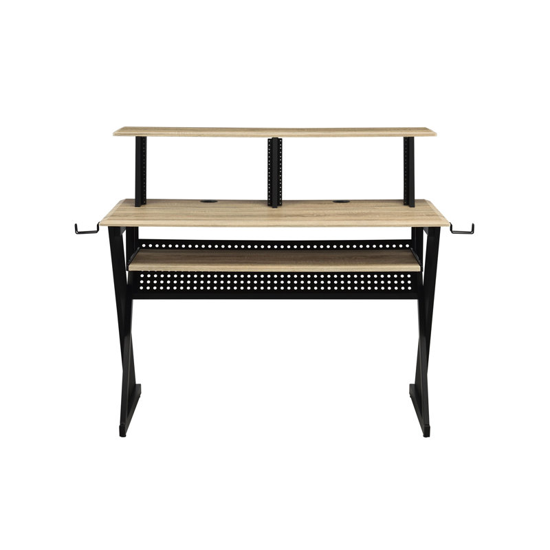 Bureau studio Eleazar, Chêne naturel / Noir
