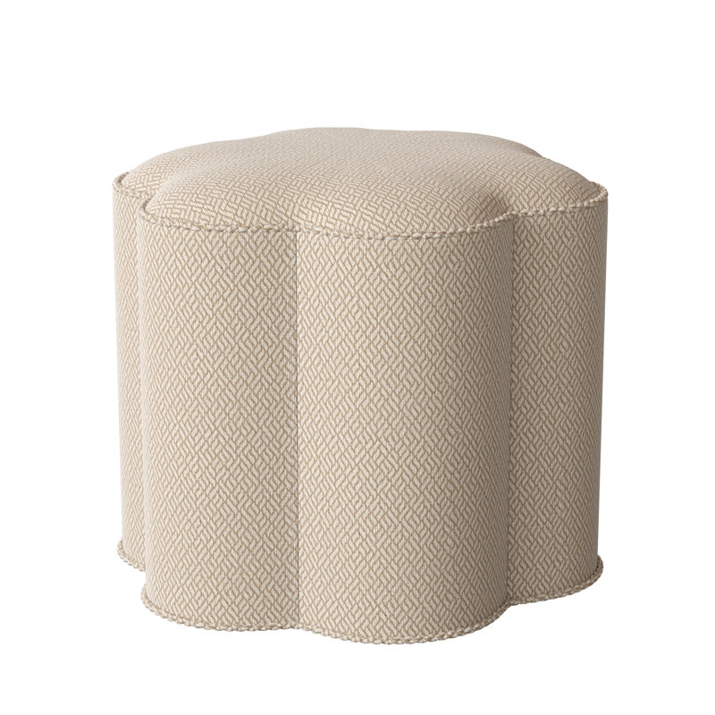 Posey Novelty Pouf, Filigree Ivory