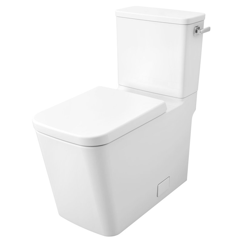 Eurocube® 1.28 GPF (Water Efficient) Elongated Two-Piece Toilet (Seat Included), Right-Hand