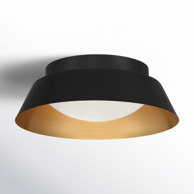 Tenby 2 Light Flush Mount, Matte Black