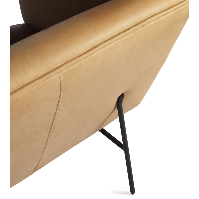 Dandy Sofa, Camel Genuine Leather, 32" H x 86" W x 37" D