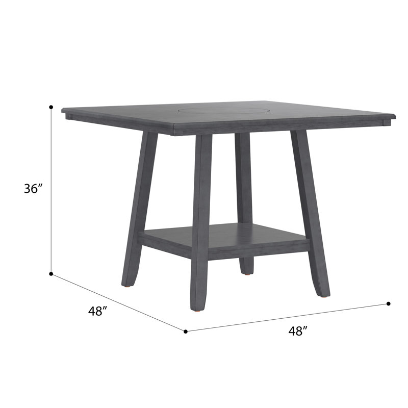 Barneveld Walnut Dining Table, Gray