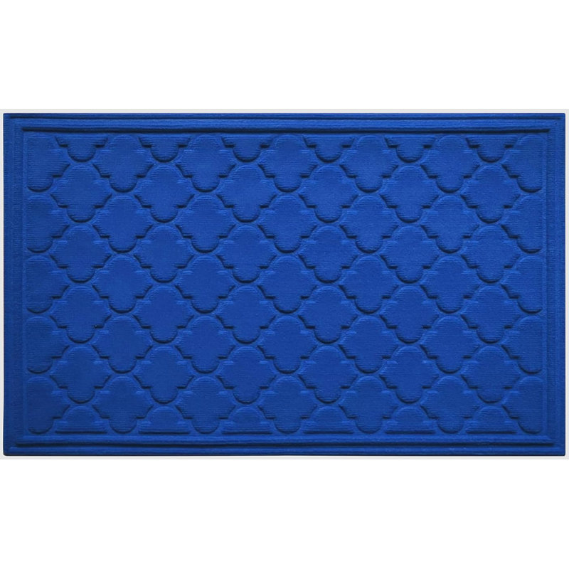 Tapis d'entrée antidérapant Olanna, Bleu
