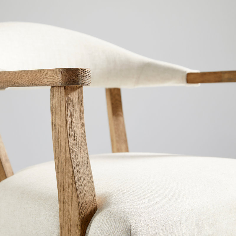 Prater Upholstered Stool with Solid Wood Frame