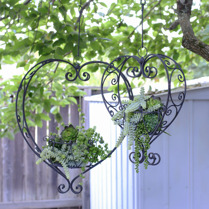 Pot de fleurs suspendu en métal Pieper